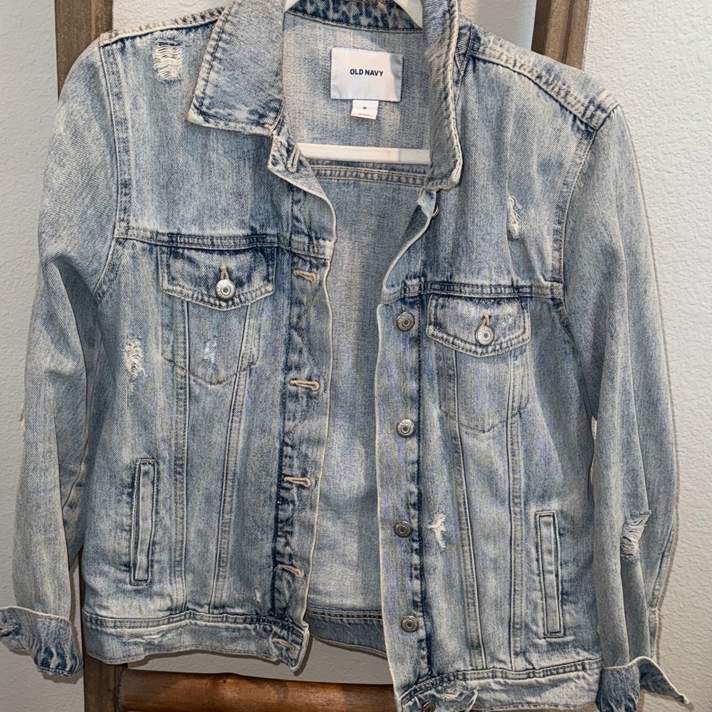 Old Navy Light Blue Distressed Jacket